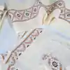 Perdele Rustice din Iuta Alba cu Motiv Traditional