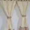 Perdele Rustice din Iuta Alba cu Bride si Motive Traditionale